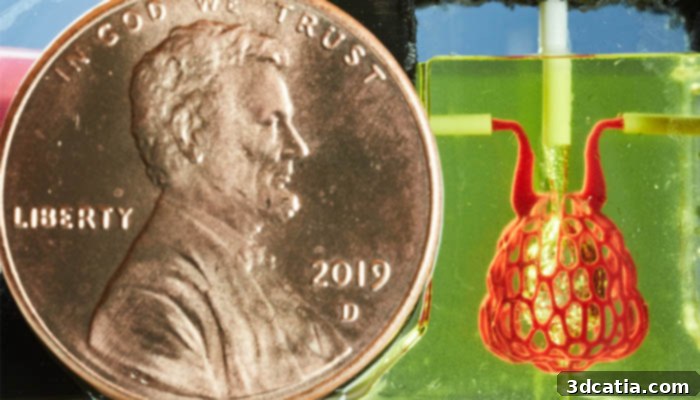 3D printed vascular network developed by Jordan Miller and Rice University