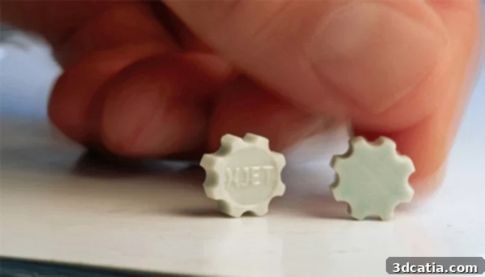Example of a ceramic 3D printed part