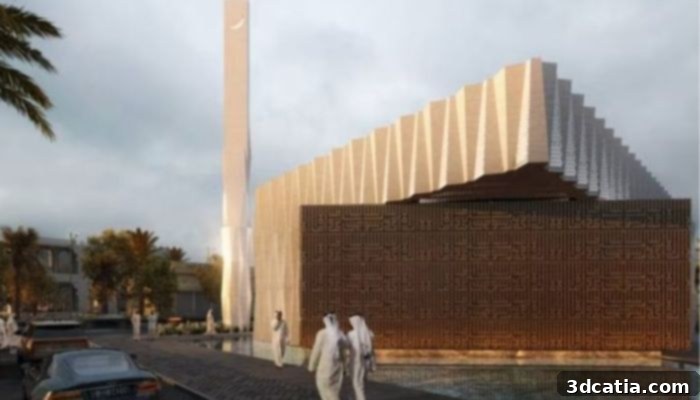 Preview of the world's first 3D printed mosque in Dubai
