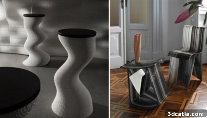 Caracol's 3D modeled and 3D printed pieces