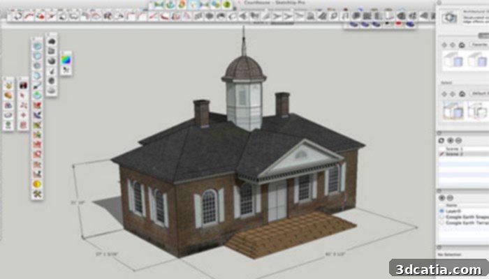 Sketchup 3D modeling software interface