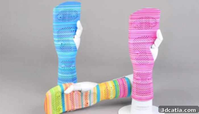 OT4 Orthopädietechnik products demonstrating 3D printed orthotics