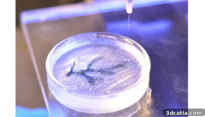 FluidForm's FRESH bioprinting technique allows 3D printing of soft materials.
