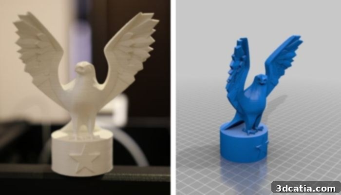 Print Your Patriotism: Top July 4th STL Designs 7 4th of July Bald Eagle Statue