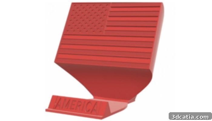 Print Your Patriotism: Top July 4th STL Designs 9 4th of July American Flag Phone Stand