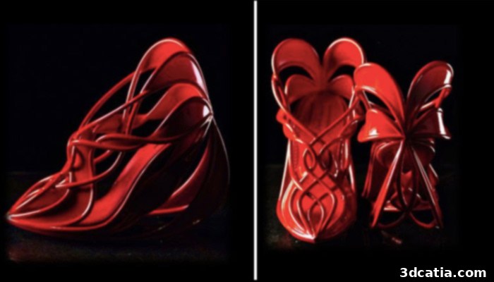 3D printed shoes showcasing intricate details and sustainable design
