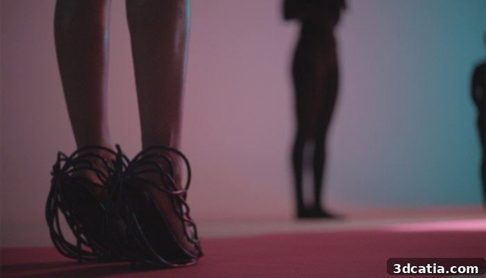 Annie Foo showcasing her innovative 3D printed footwear designs
