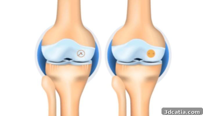 Nanochon 3D printed knee implant