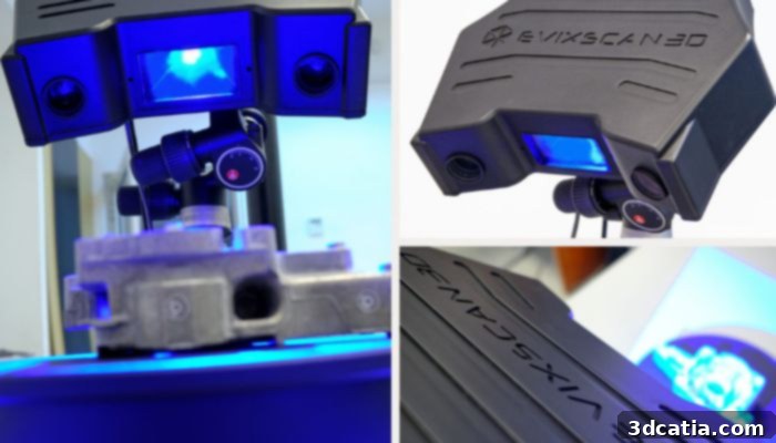 The EviXscan 3D Optima+M professional structured light scanner