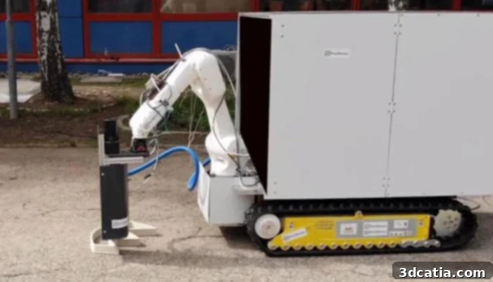 Prototype of the mobile concrete 3D printer
