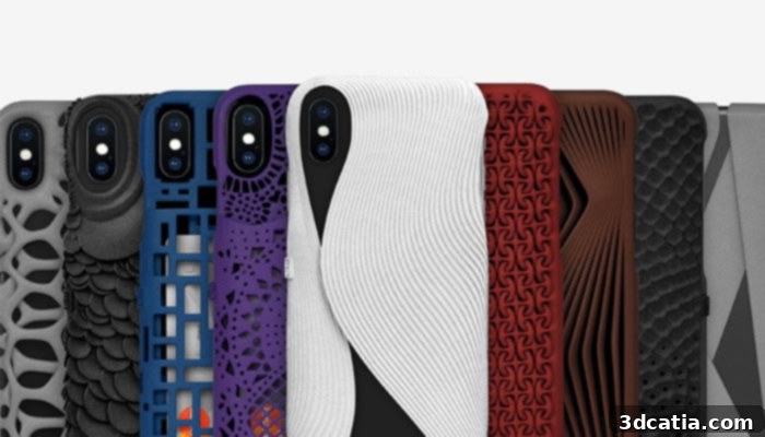 Freshfiber 3D printed watch band showcasing detailed texture and ergonomic design.