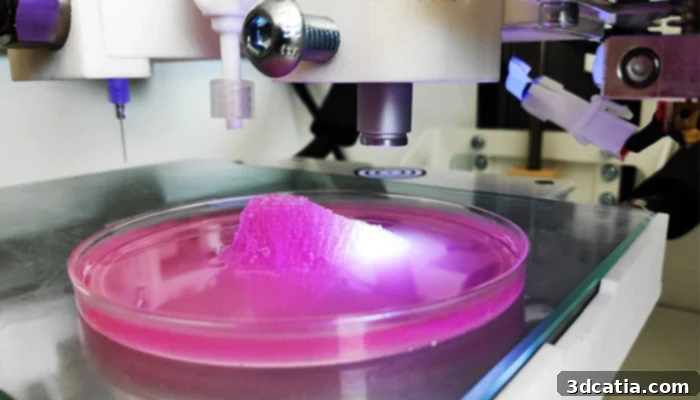 Bioprinted tissues developing using REGEMAT 3D technology
