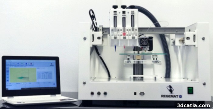 REGEMAT 3D bioprinter in action
