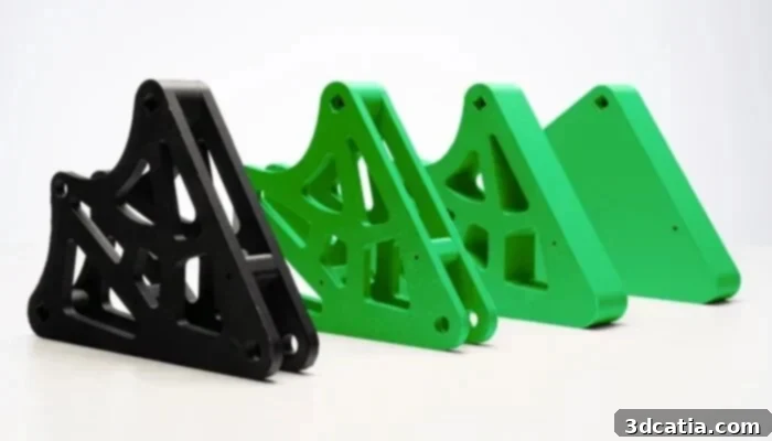 PLA is popular with makers for creating decorative items and widely used in industries for rapid prototyping and conceptual models.