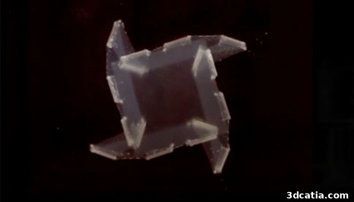A 3D printed soft robot in the process of folding itself into a new configuration.