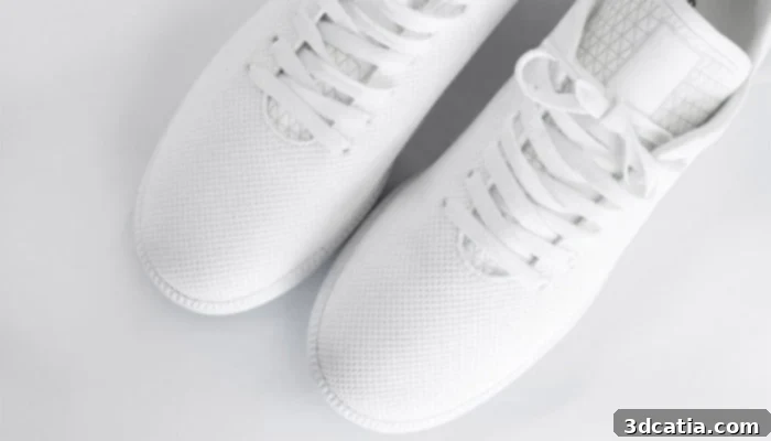 Oliver Cabell Phoenix 3D printed trainers in white, made from recycled plastic bottles.