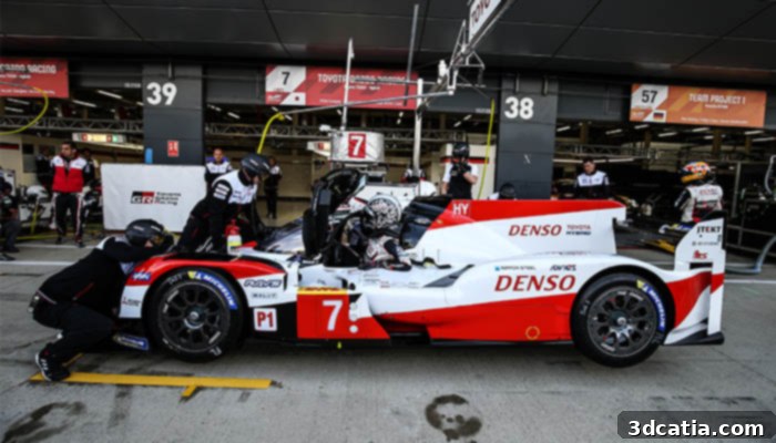3D Systems logo on TOYOTA GAZOO racing car at World Endurance Championship