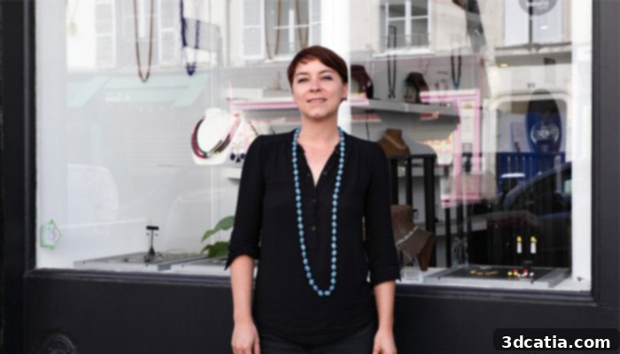 Portrait of Caroline Auraix, a French jewelry designer