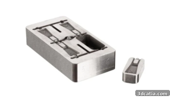 Desktop Metal H13 3D printed zipper mold for custom designs