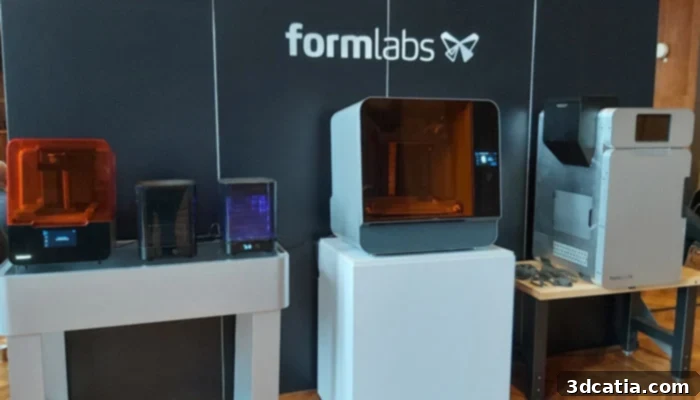 Formlabs' machines on display at the User Summit.