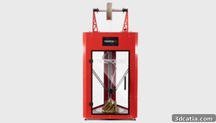 The T850 3D printer from Tractus3D, high-volume for high-performance materials