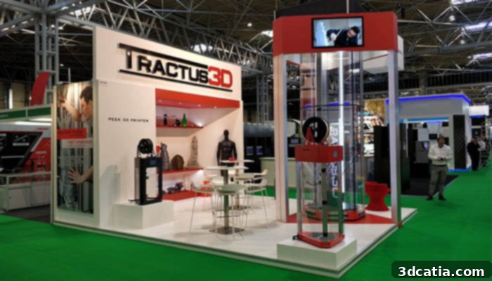 Tractus3D’s booth at TCT Show in Birmingham