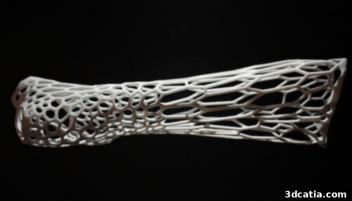 Example of a lattice structure designed using Dassault Systèmes’ CATIA software