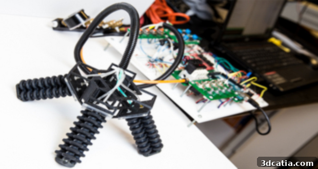 Unstoppable: The Multi-Terrain 3D Printed Robot 3 Close-up of a 3D printed soft robot's X-shaped leg showing the multi-material design, ready to move on challenging surfaces.