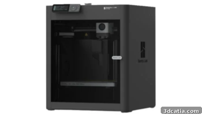 Bambu Lab P1S 3D printer with its Automatic Material System, printing in multiple colors