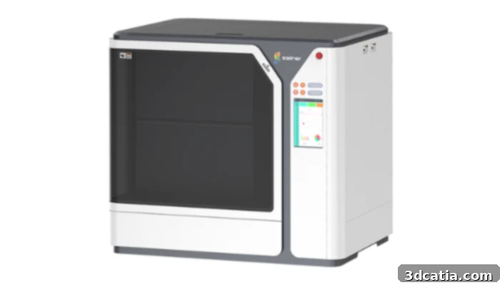 Saliner D450Plus multi-material color 3D printer and sample prints