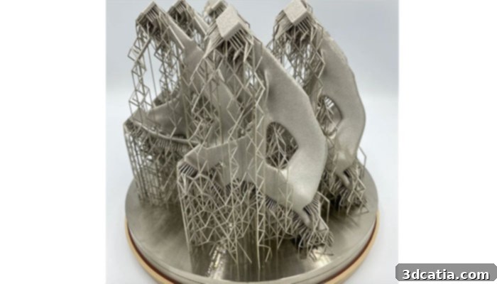 sisma 3D printed part on EVEMET 200