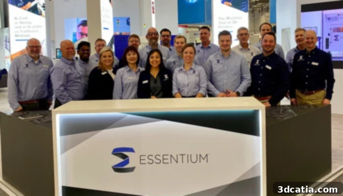 The Essentium team at Formnext 2019 showcasing their advanced industrial 3D printing solutions and vision for manufacturing.