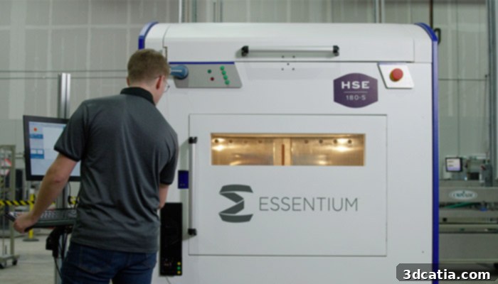 Essentium's HSE 180 S 3D printing platform, engineered for high-speed, high-strength production at scale.