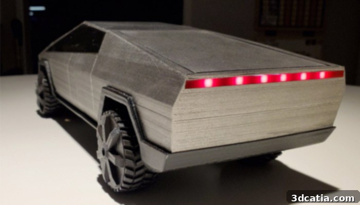 tesla cybertruck 3d print model