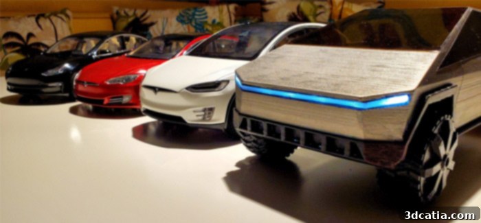 tesla cybertruck model size comparison