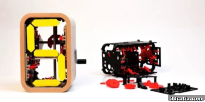 Mechanical 7-segment counter by Fhuable, a top 3D print of 2019