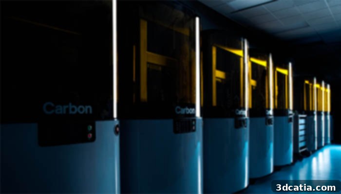 The Carbon L1 3D printer in action