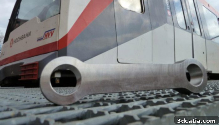 3D printed brake suspension link for railway