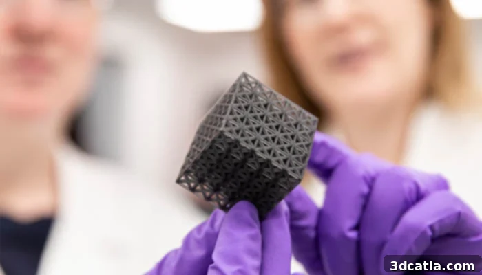A 3D printed sample of Henkel’s advanced resin, showcasing material capabilities for additive manufacturing.