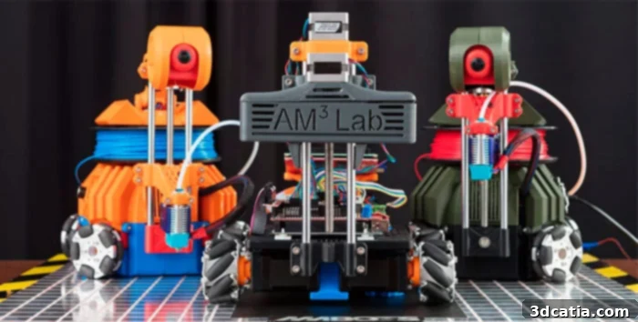 AMBOTS mobile robots collaborating for large-scale 3D printing