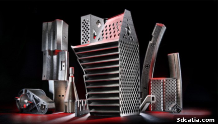 Selection of 3D printed parts from Lufthansa Technik’s AM Center
