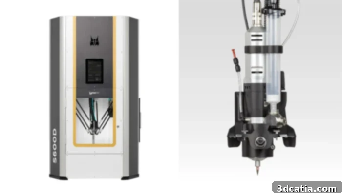 Lynxter S600D professional ceramic 3D printer with PAS11 tool head.