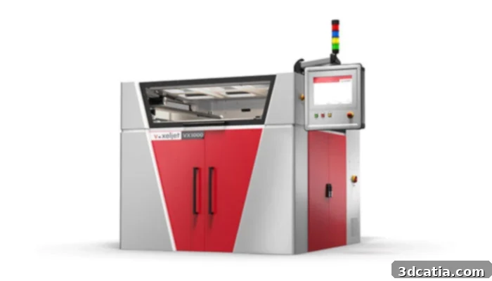 Voxeljet VX1000 industrial binder jetting ceramic 3D printer