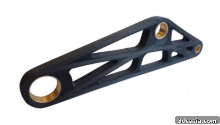 3D printed part using carbon fiber reinforcement