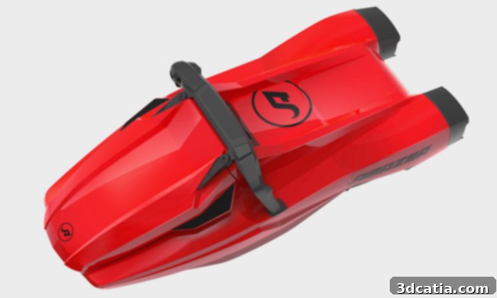 AMAZEA underwater scooter with 75% 3D printed parts