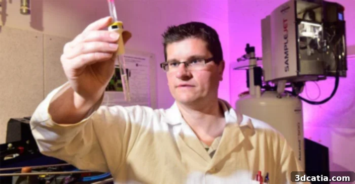Andre Simpson developed the 3D printing resin using the cooking oil