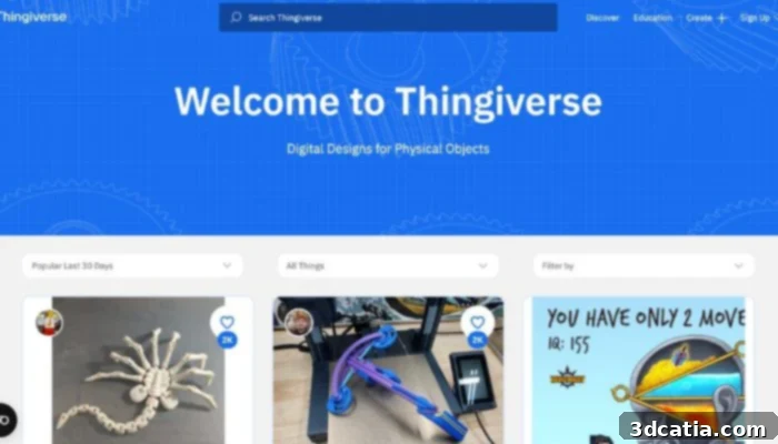Thingiverse is a free platform for 3D models.