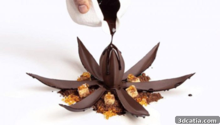 Jordi Roca's Flor de Cacao - a 3D printed chocolate creation