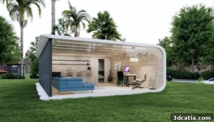 Azure 3D Printed Homes Sustainable Construction
