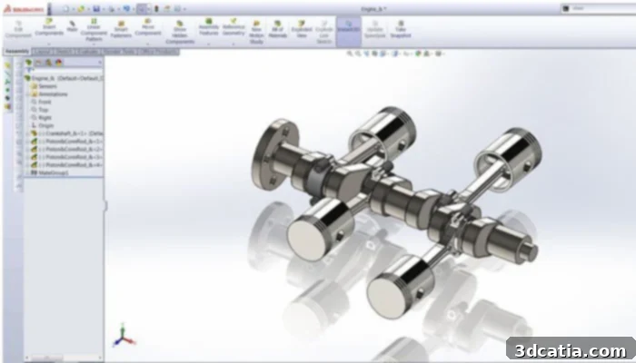 SOLIDWORKS 3D assembly model